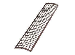 ТН ПВХ 125/82 мм, защитная решетка водосточного желоба 0,6 м, коричневый, шт.